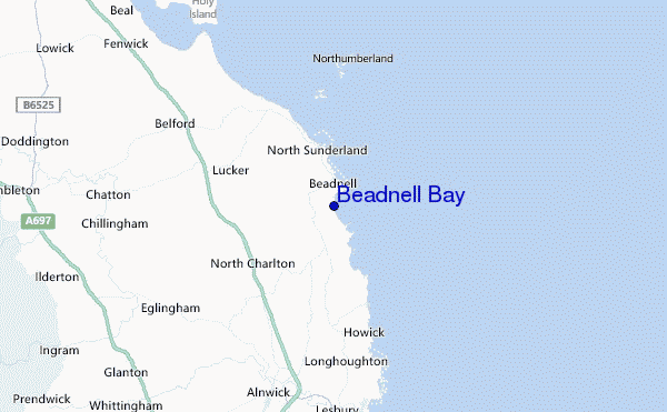 Beadnell Bay Location Map