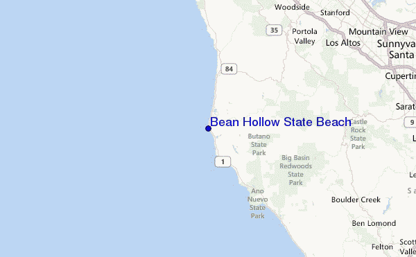 Bean Hollow State Beach Location Map