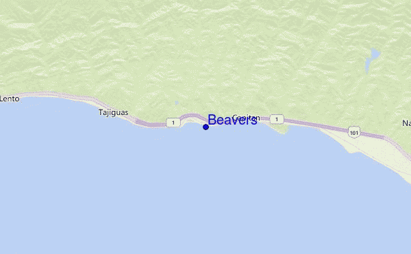 locatiekaart van Beavers