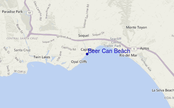 locatiekaart van Beer Can Beach