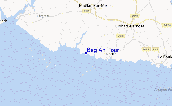 locatiekaart van Beg An Tour