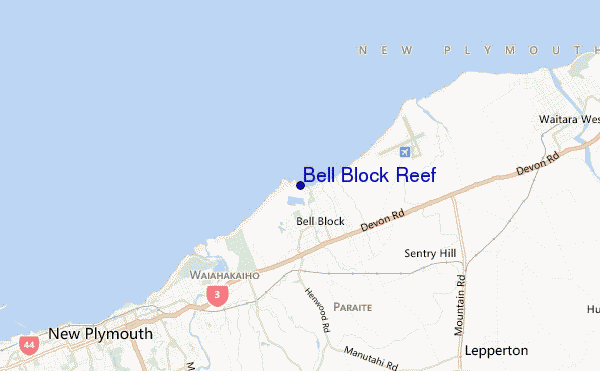 locatiekaart van Bell Block Reef