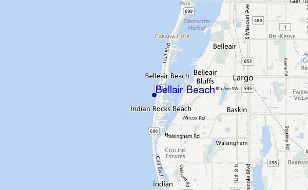 locatiekaart van Bellair Beach