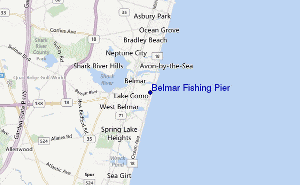 locatiekaart van Belmar Fishing Pier