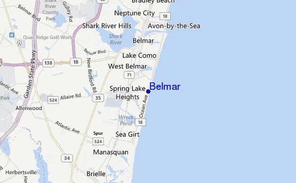 locatiekaart van Belmar