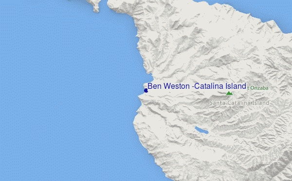 locatiekaart van Ben Weston (Catalina Island)