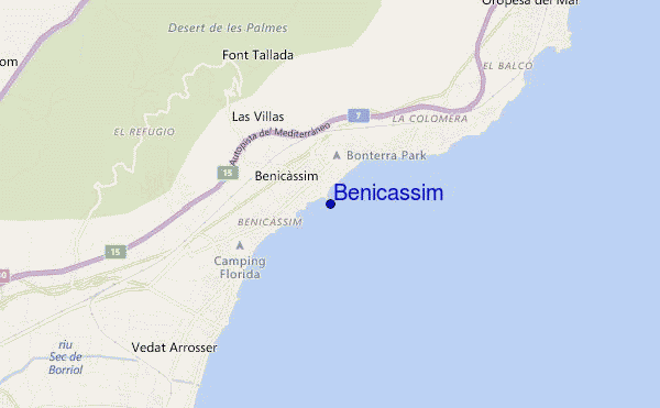locatiekaart van Benicassim