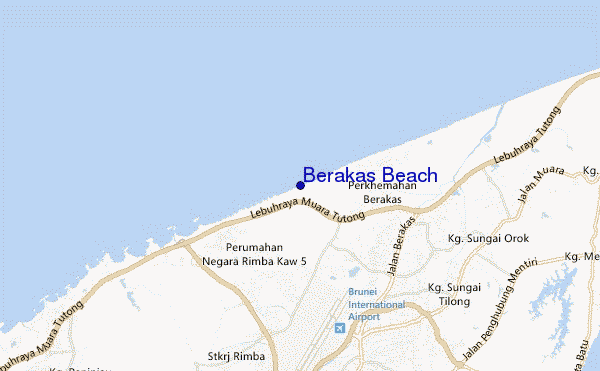 locatiekaart van Berakas Beach