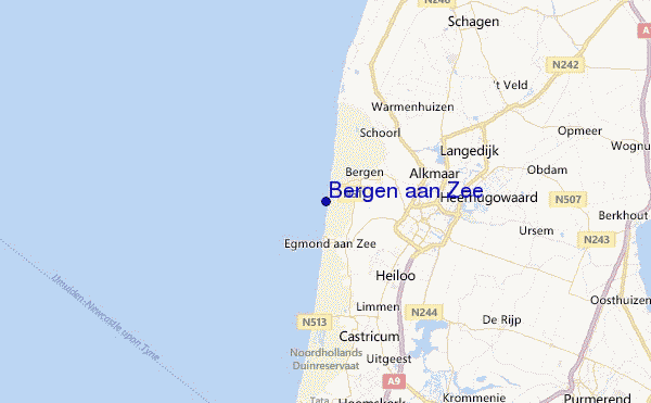 Bergen aan Zee Location Map
