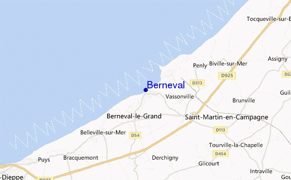 locatiekaart van Berneval