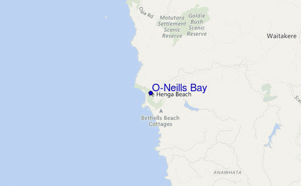 locatiekaart van O'Neills Bay