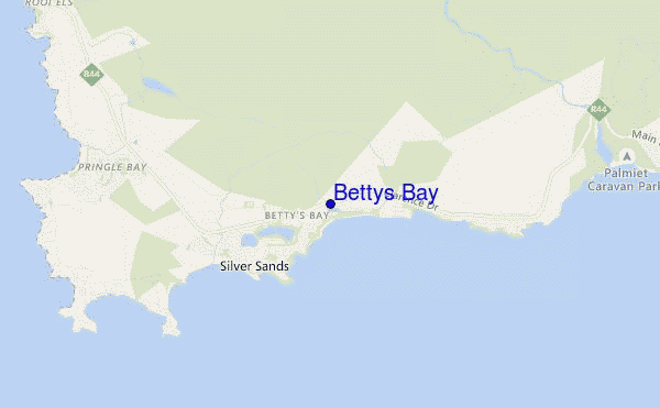 locatiekaart van Bettys Bay