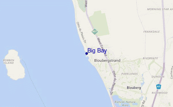 locatiekaart van Big Bay