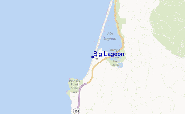 locatiekaart van Big Lagoon