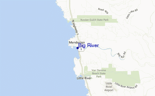 locatiekaart van Big River
