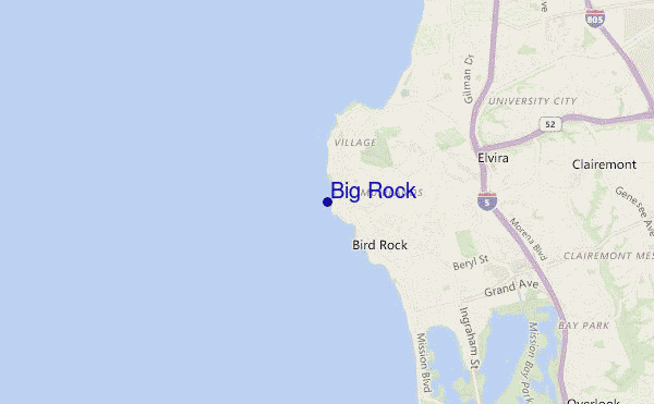 locatiekaart van Big Rock