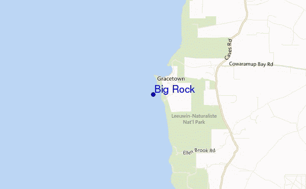 locatiekaart van Big Rock