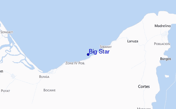 locatiekaart van Big Star