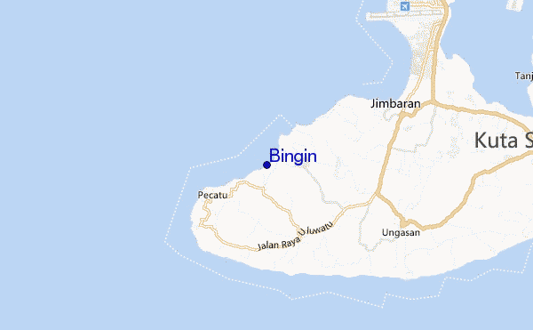 locatiekaart van Bingin