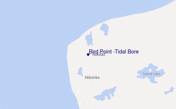 locatiekaart van Bird Point (Tidal Bore)