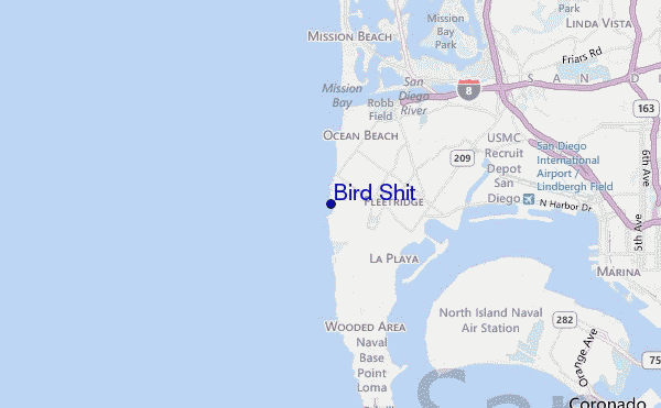 locatiekaart van Bird Shit
