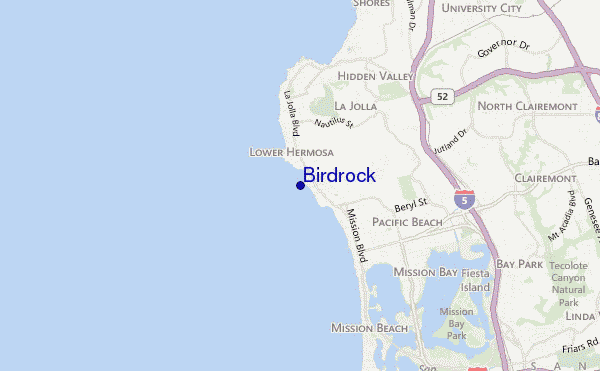 locatiekaart van Birdrock