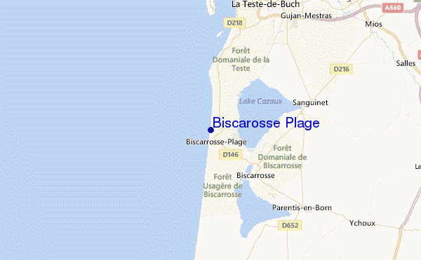 Biscarosse Plage Location Map