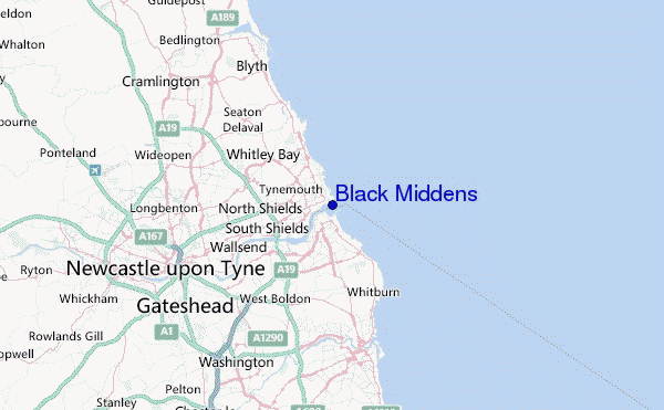 Black Middens Location Map