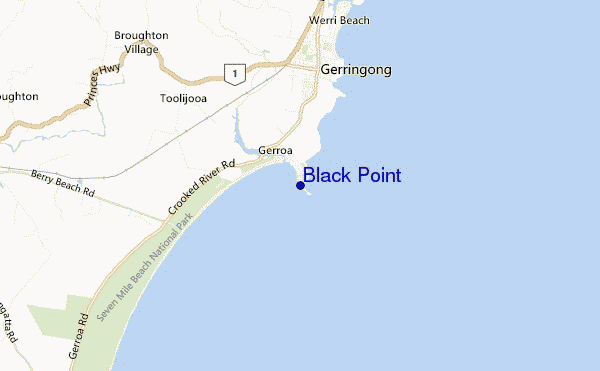 locatiekaart van Black Point