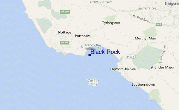 locatiekaart van Black Rock