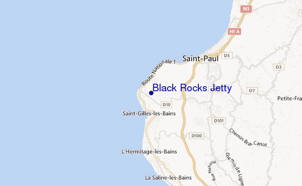 locatiekaart van Black Rocks Jetty