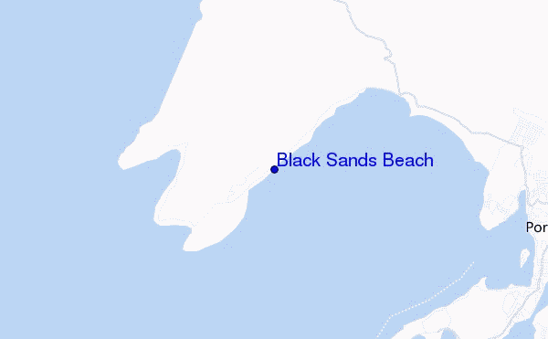 locatiekaart van Black Sands Beach