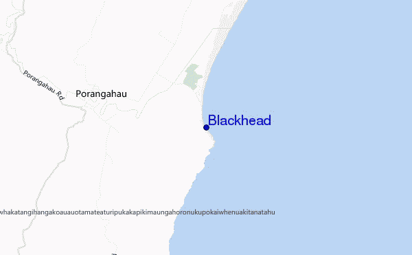 locatiekaart van Blackhead