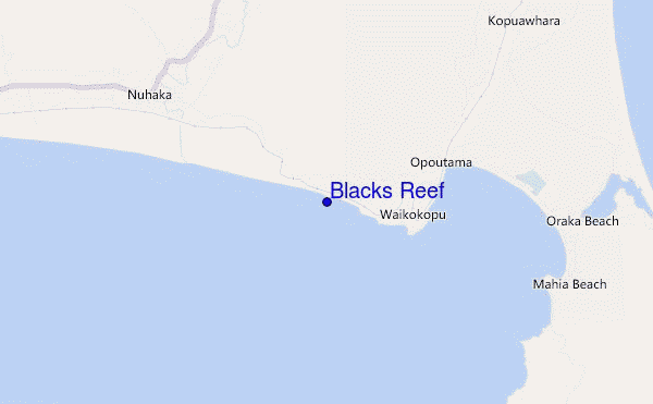 locatiekaart van Blacks Reef