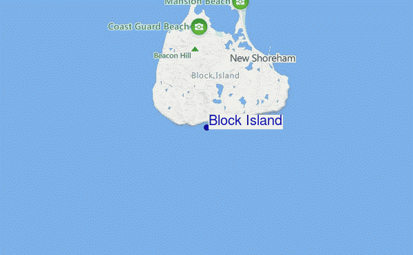 locatiekaart van Block Island