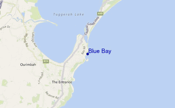 locatiekaart van Blue Bay