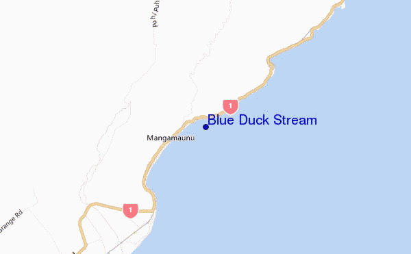 locatiekaart van Blue Duck Stream