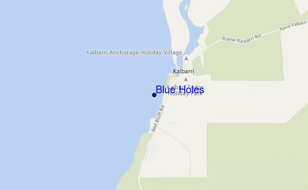 locatiekaart van Blue Holes