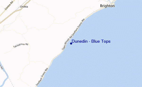 locatiekaart van Dunedin - Blue Tops
