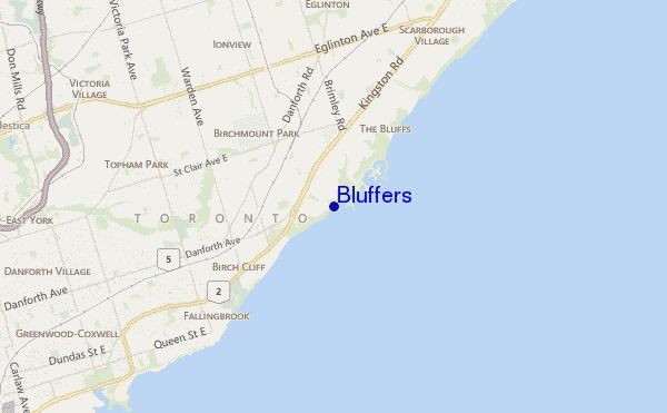 locatiekaart van Bluffers