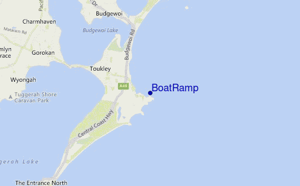 locatiekaart van Boat Ramp
