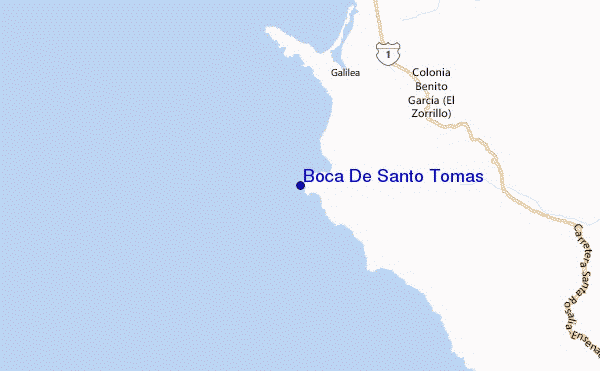 Boca De Santo Tomas Location Map