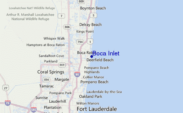 Boca Inlet Location Map