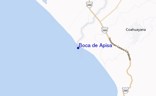 locatiekaart van Boca de Apisa