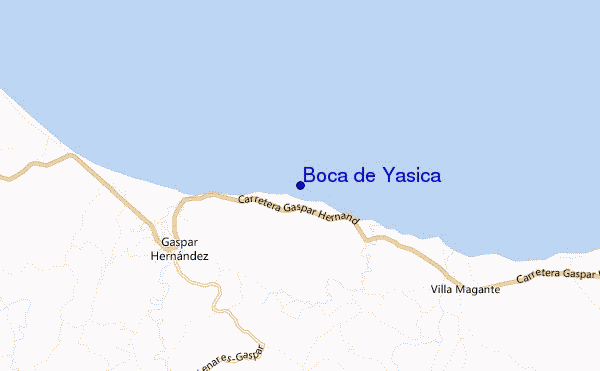locatiekaart van Boca de Yasica