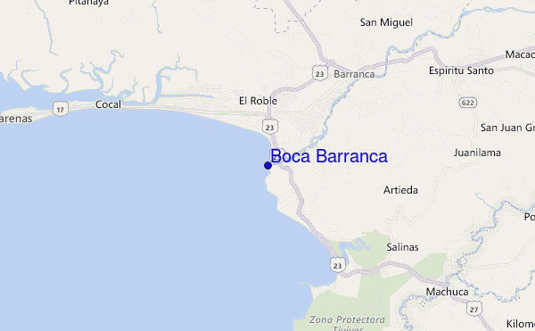 locatiekaart van Boca Barranca