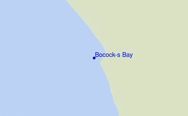 locatiekaart van Bocock's Bay
