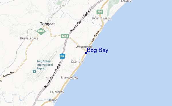 locatiekaart van Bog Bay