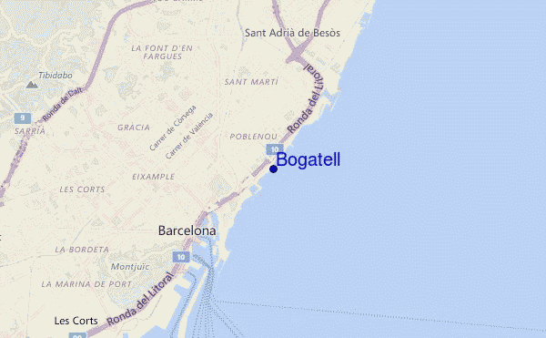 locatiekaart van Bogatell
