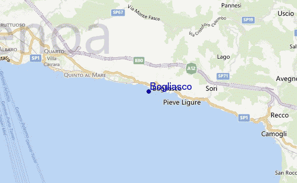 locatiekaart van Bogliasco